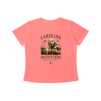 Womens Vintage Wash Carolina Outfitters Yellow lab T-shirt
