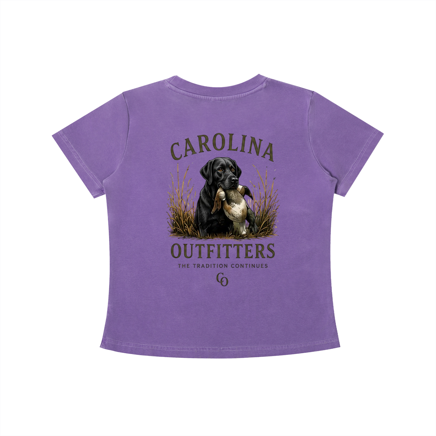 Womens Vintage Wash Carolina Outfitters Black Lab T-shirt