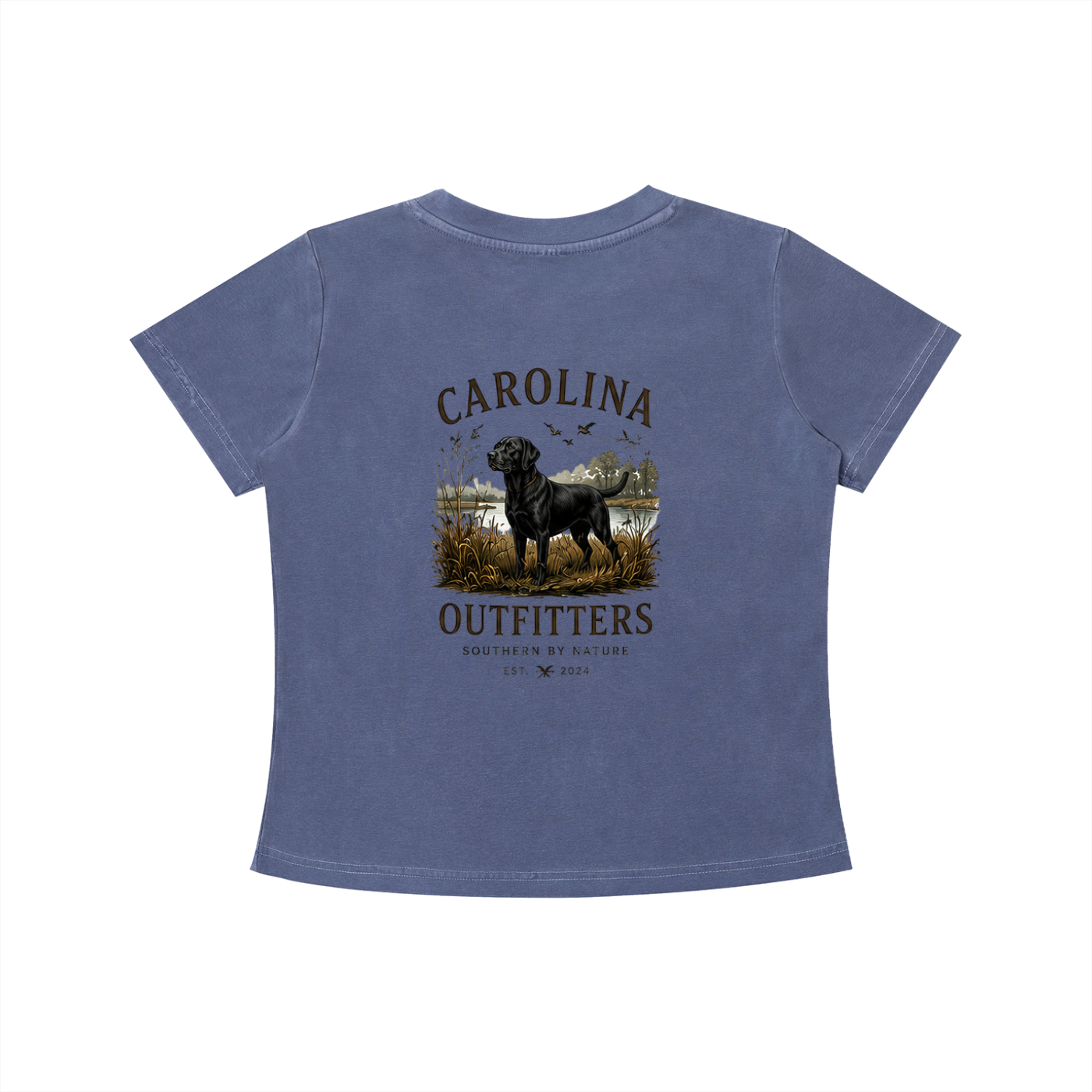 Womens Vintage Wash Carolina Outfitters Black Lab T-shirt