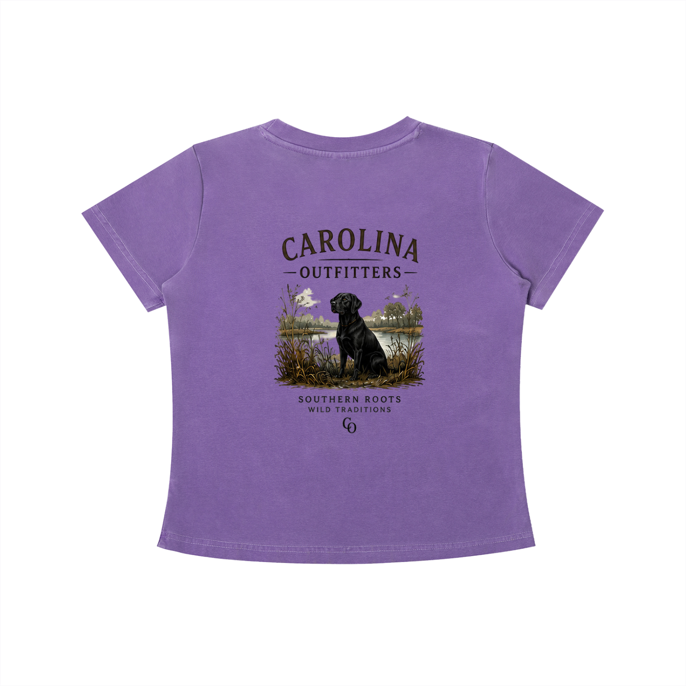 Womens Vintage Wash Black Lab Carolina Outfitters T-shirt