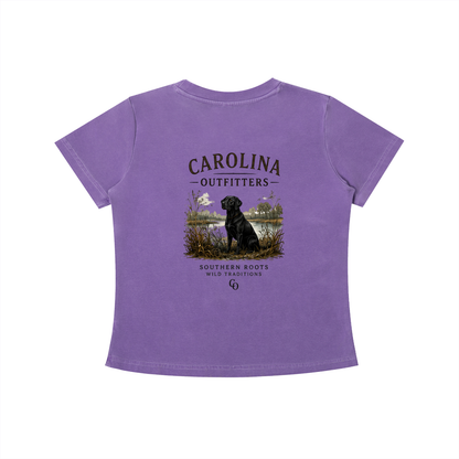 Womens Vintage Wash Black Lab Carolina Outfitters T-shirt