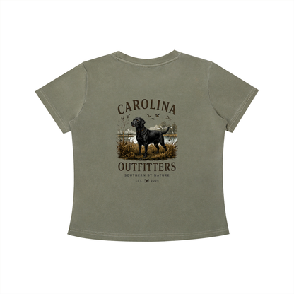 Womens Vintage Wash Carolina Outfitters Black Lab T-shirt