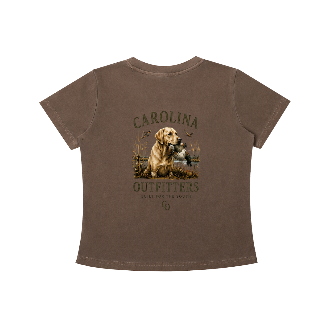 Womens Vintage Wash Carolina Outfitters Yellow lab T-shirt