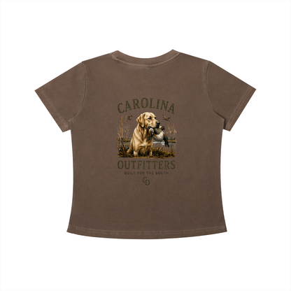 Womens Vintage Wash Carolina Outfitters Yellow lab T-shirt