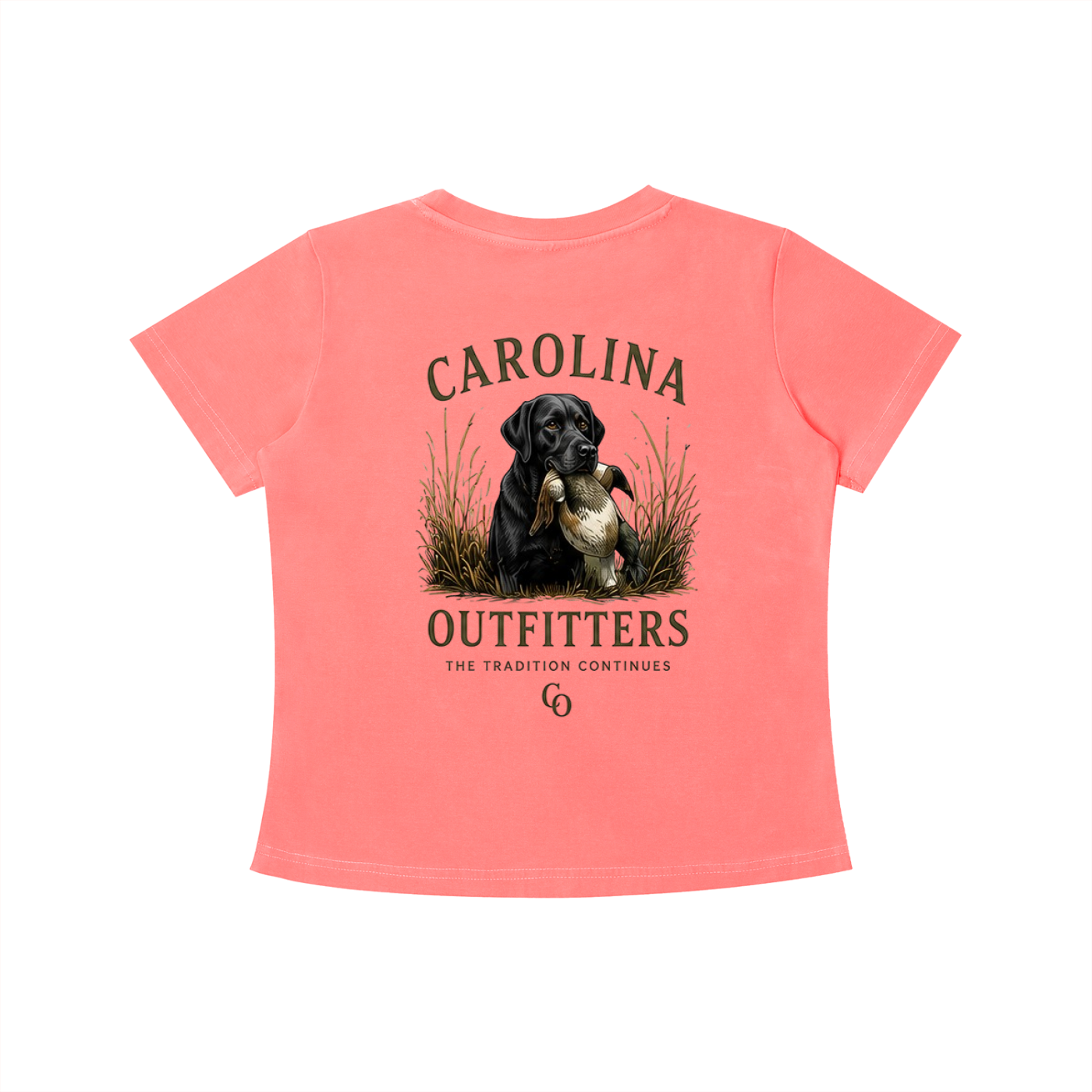 Womens Vintage Wash Carolina Outfitters Black Lab T-shirt