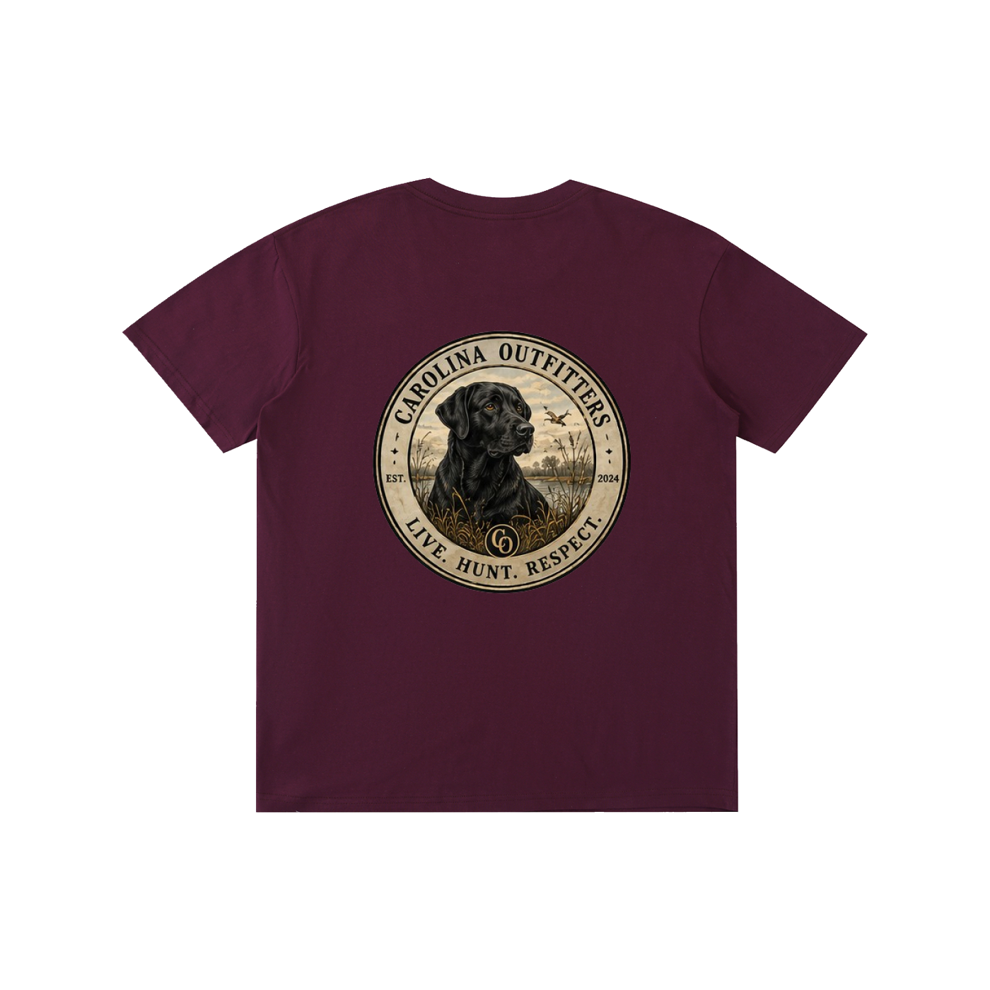 Mens Carolina Outfitters Black Lab Oval T-Shirt